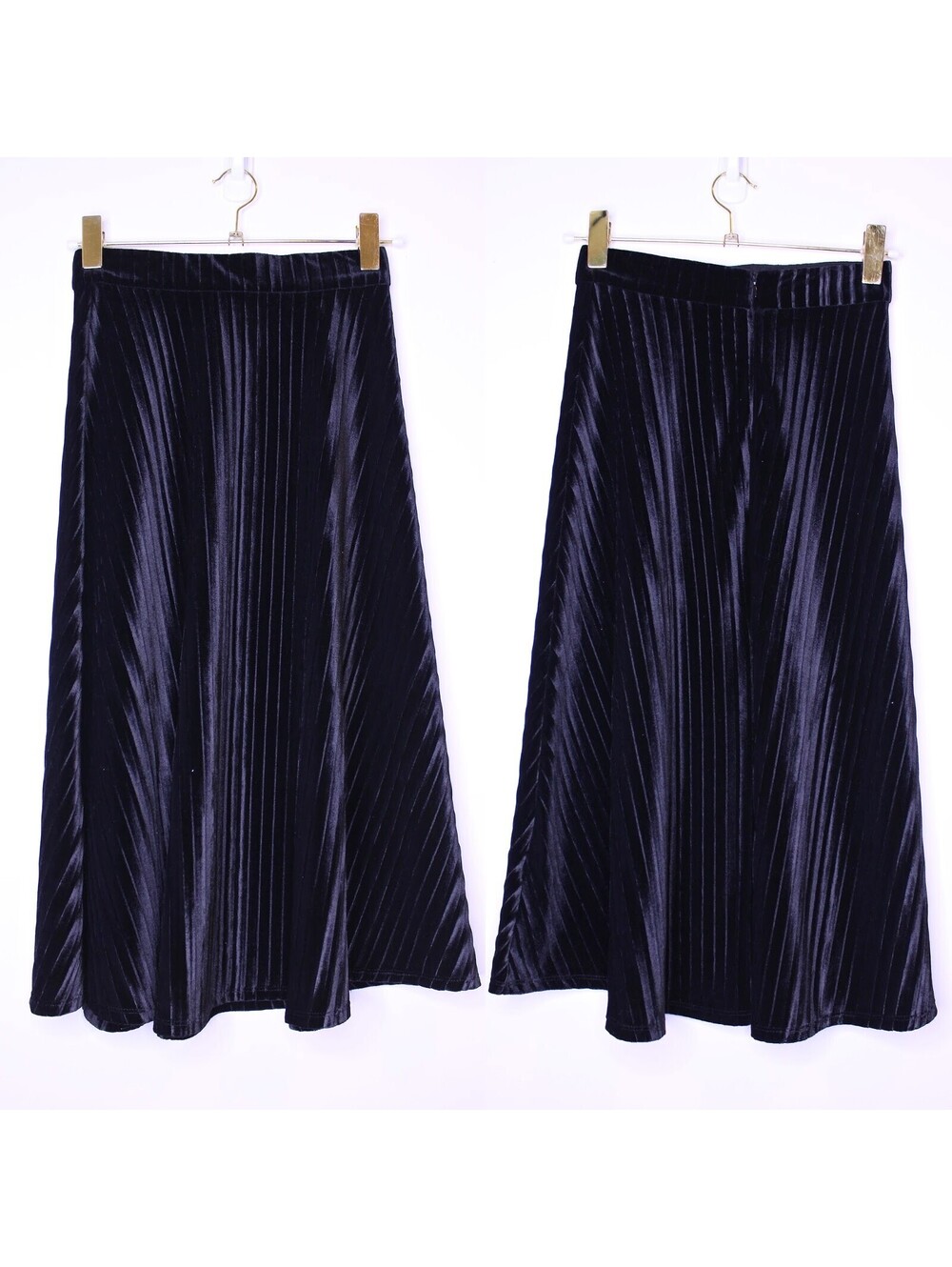 Alexia Admor Black Velvet Midi Skirt - XS